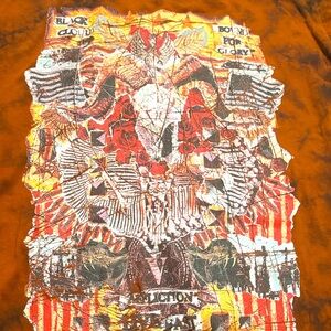 Affliction Orange Graphic Top